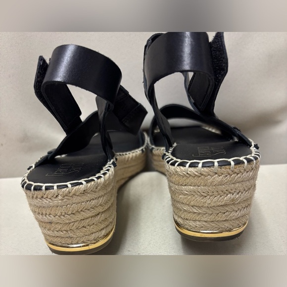 FrancoSarto “PATRA, BLACK LE Platform Wedge Espadrille Size 10 - Picture 5 of 6